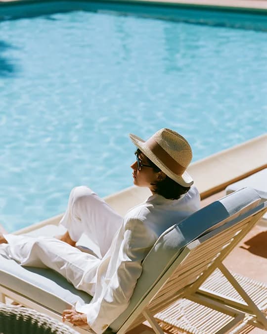 Poolside lifestyle image saved to a board